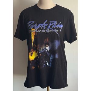 Women's Purple Rain Short Sleeve Tee L Black Purple
